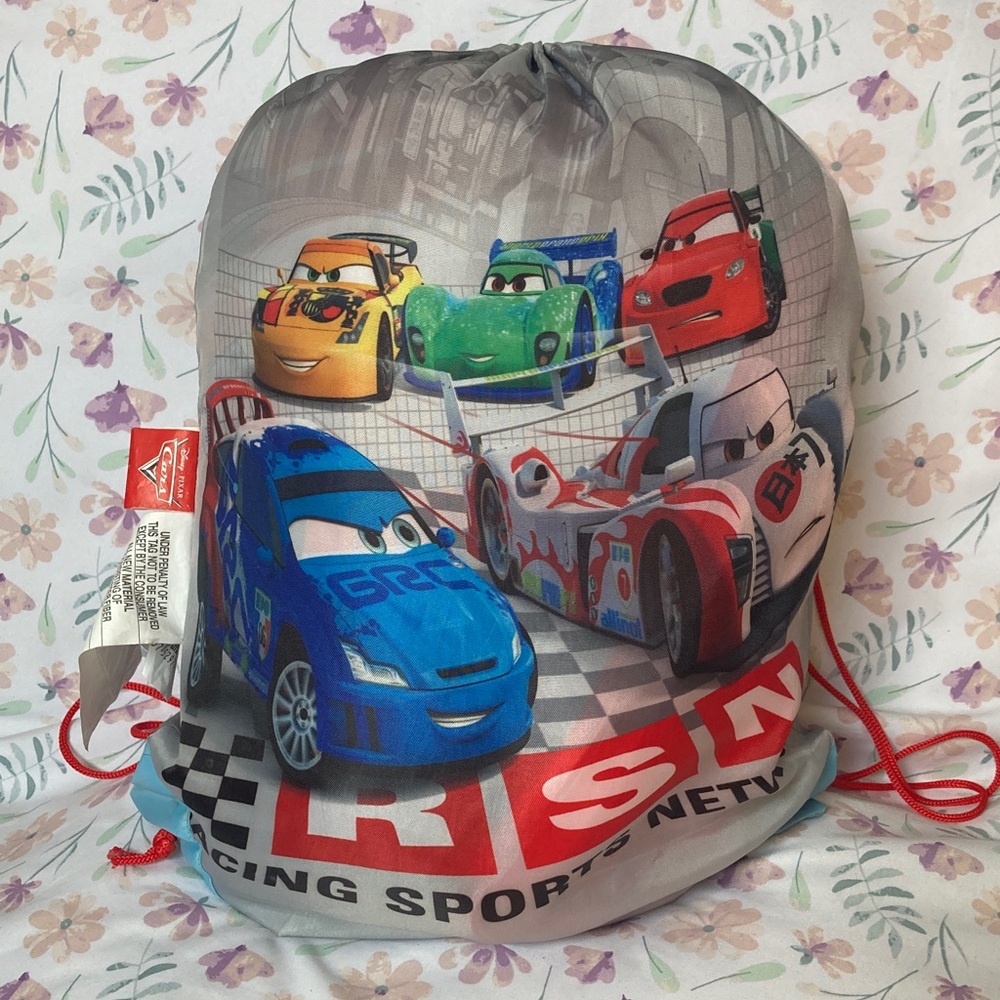 Disney Cars 2 Sling Bag Set 30" X 54" Slumber Sack & Slingbag Boys
